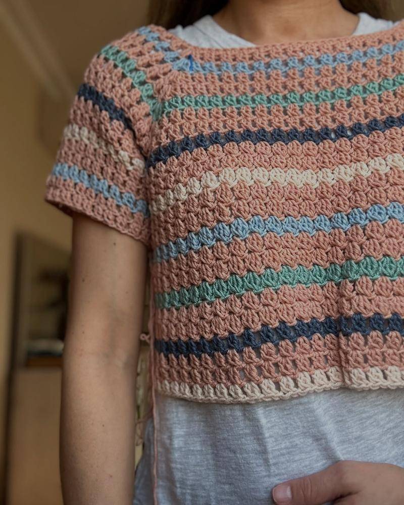 Striped Crochet Cropped Sweater Project