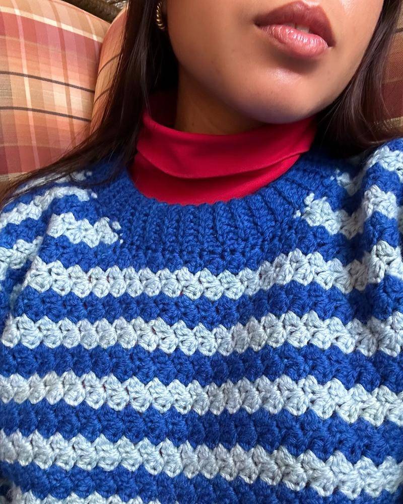 Striped Crochet Sweater Project