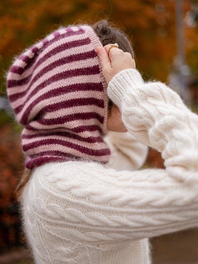 Striped Knitted Balaclava and Sweater Set