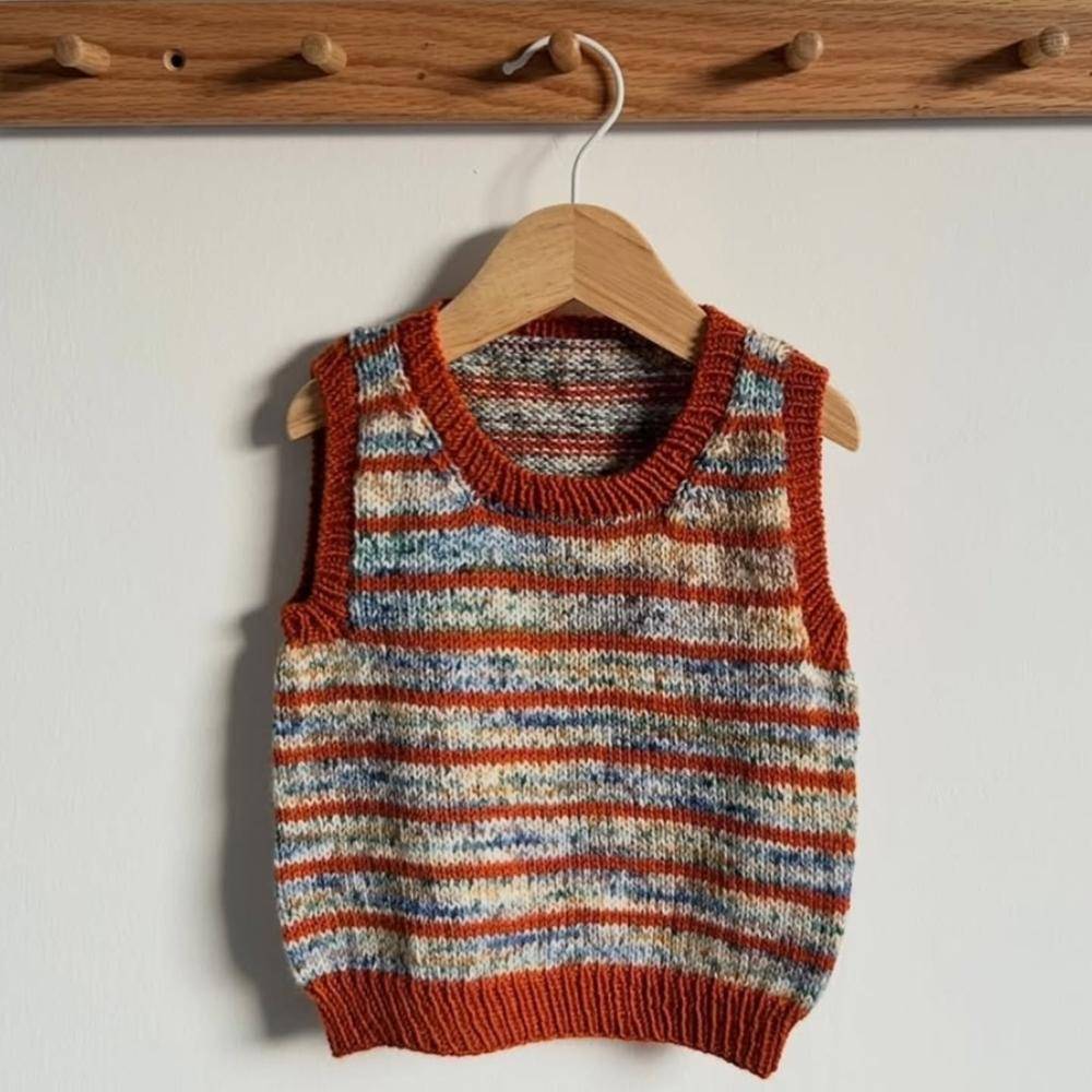 Striped Knitted Children's Vest