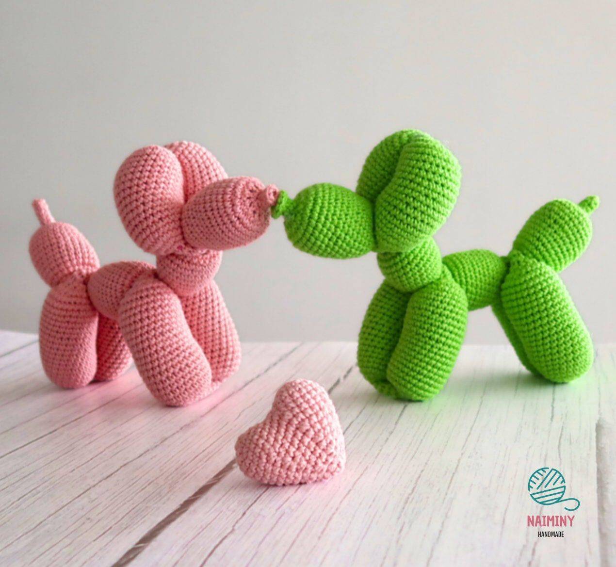 Sweet Crochet Balloon Dog Pair
