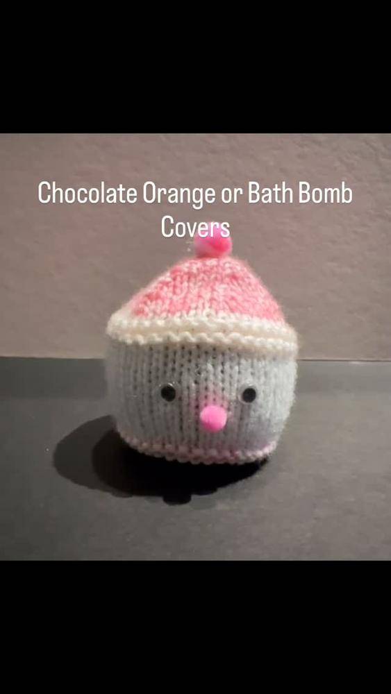 Sweet Knitted Cupcake Cover for Chocolate Oranges