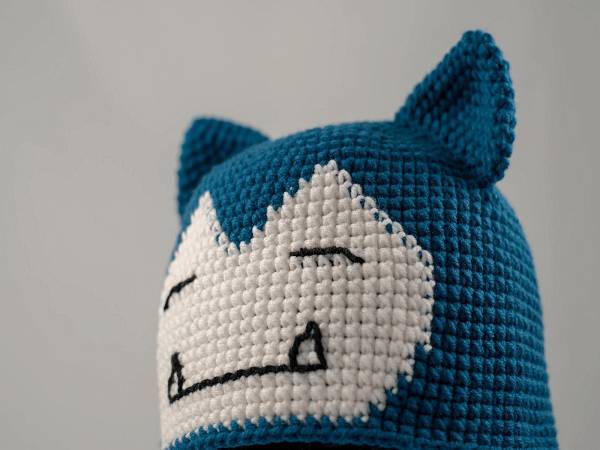 Teal and White Bulbasaur Crochet Hat Project