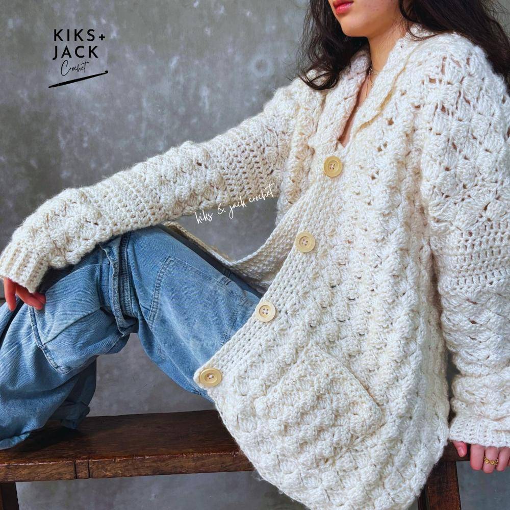 Textured Crochet Cardigan Project