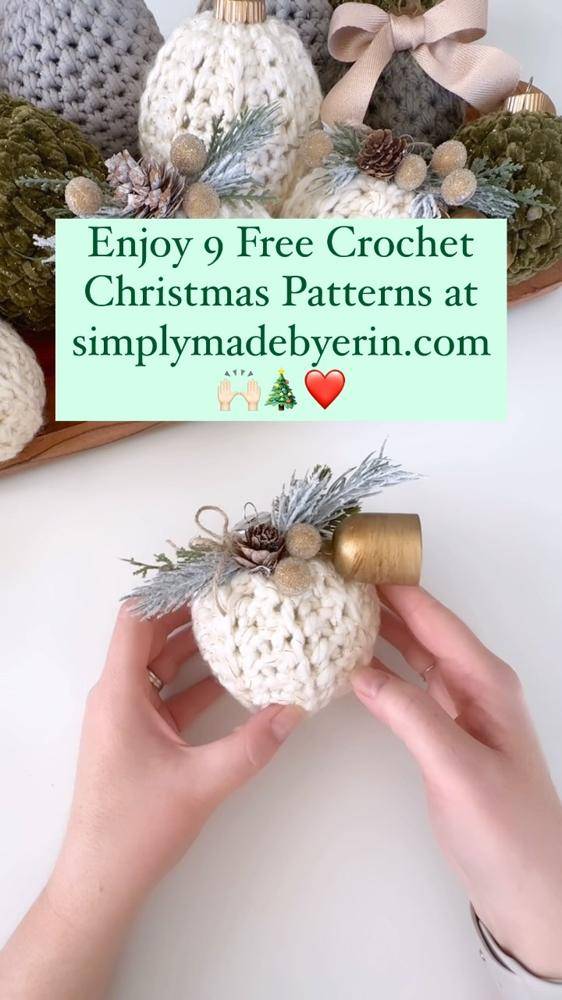 Textured Crochet Christmas Ornament Craft