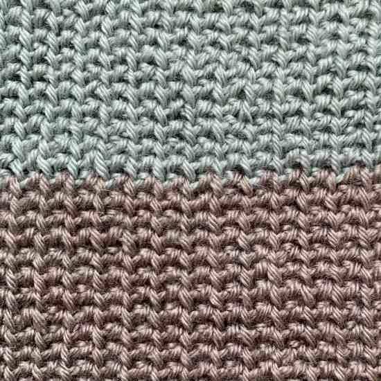 Textured Crochet Swatch with Two Tones