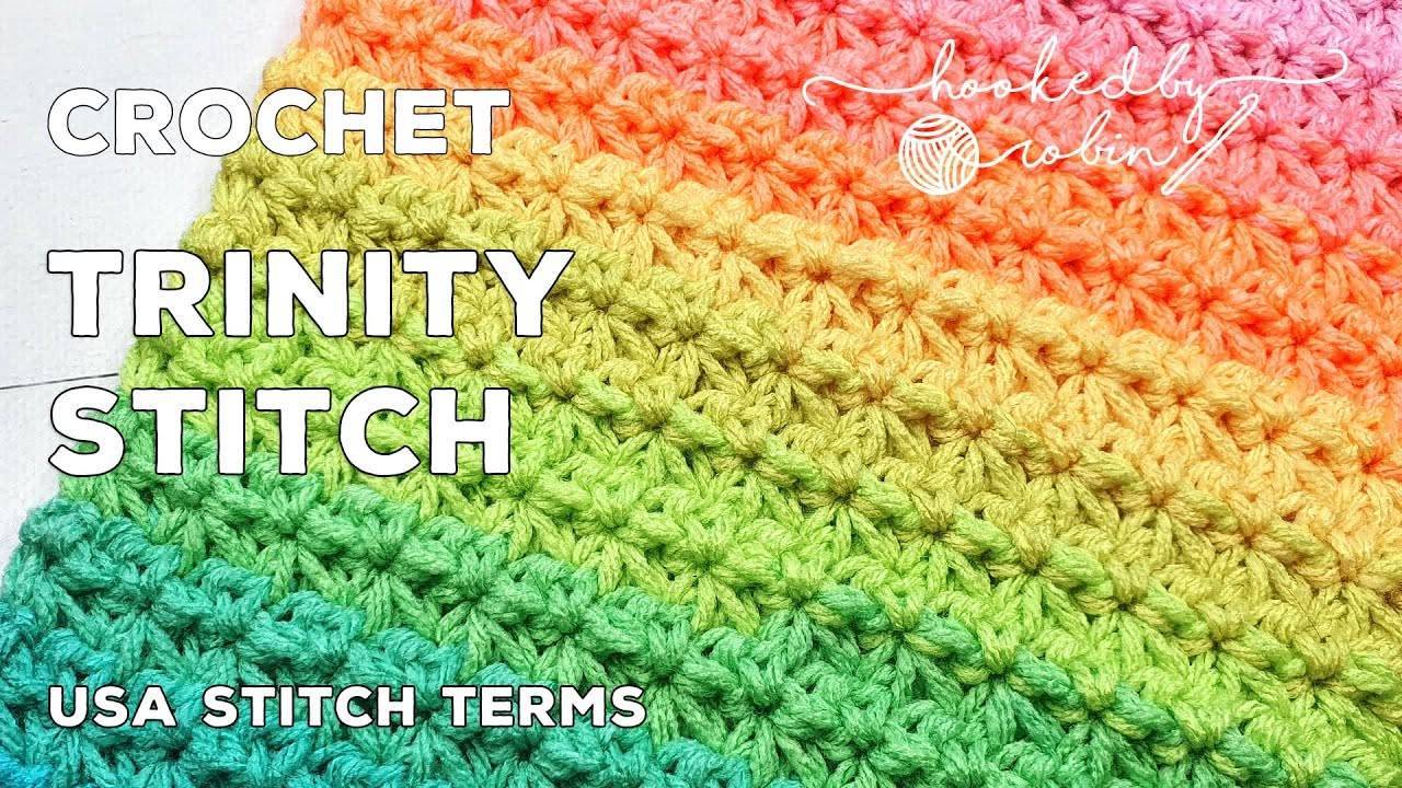 Textured Crochet Trinity Stitch Swatch