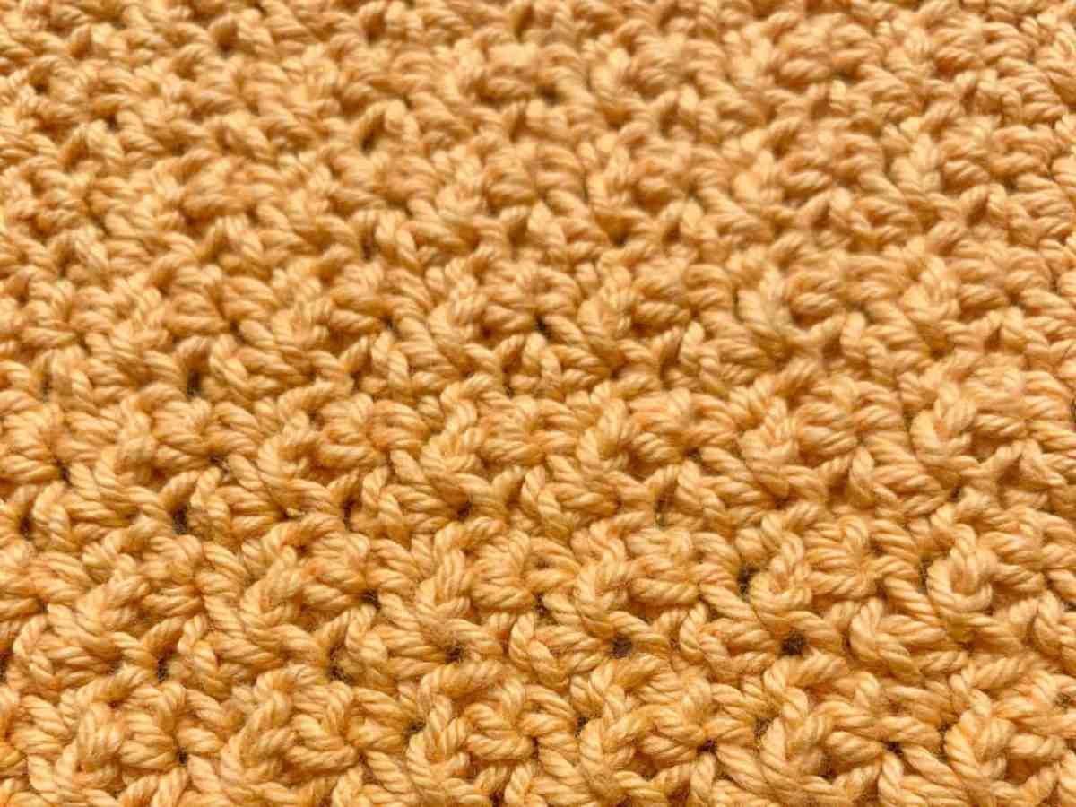 Textured Golden Yellow Crochet Swatch