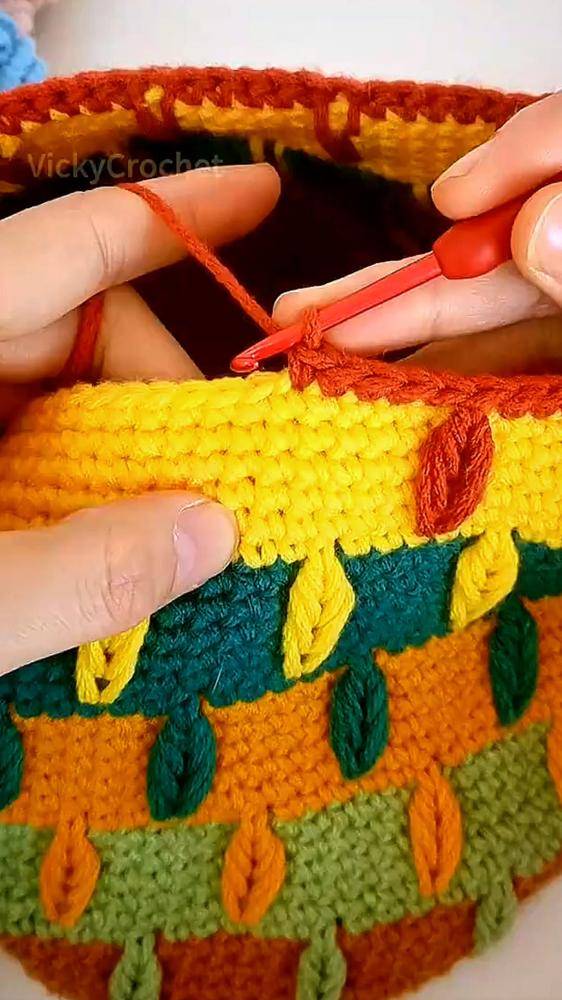 Textured Leaf Stitch Crochet Blanket