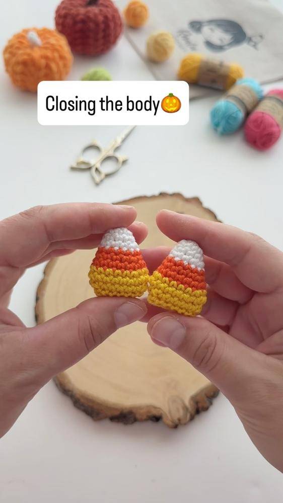Tiny Crochet Candy Corn Fidget Figures