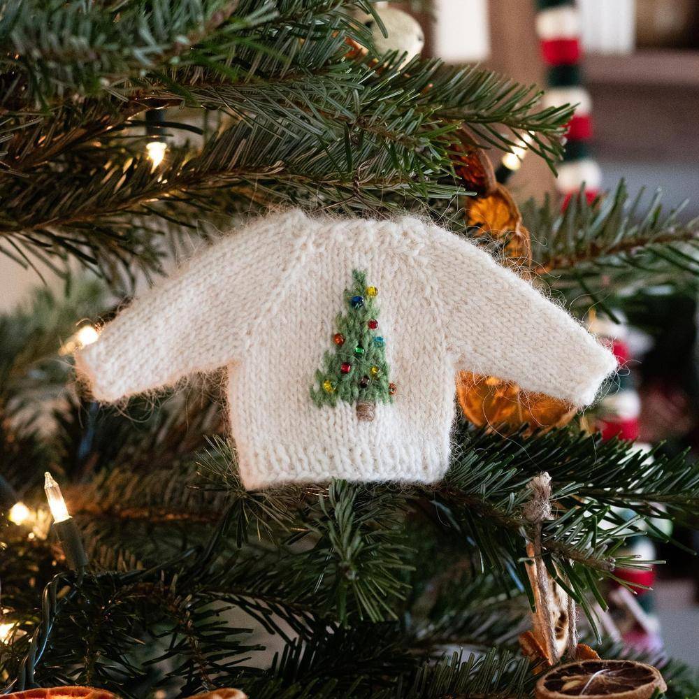 Tiny Knitted Christmas Sweater Ornament