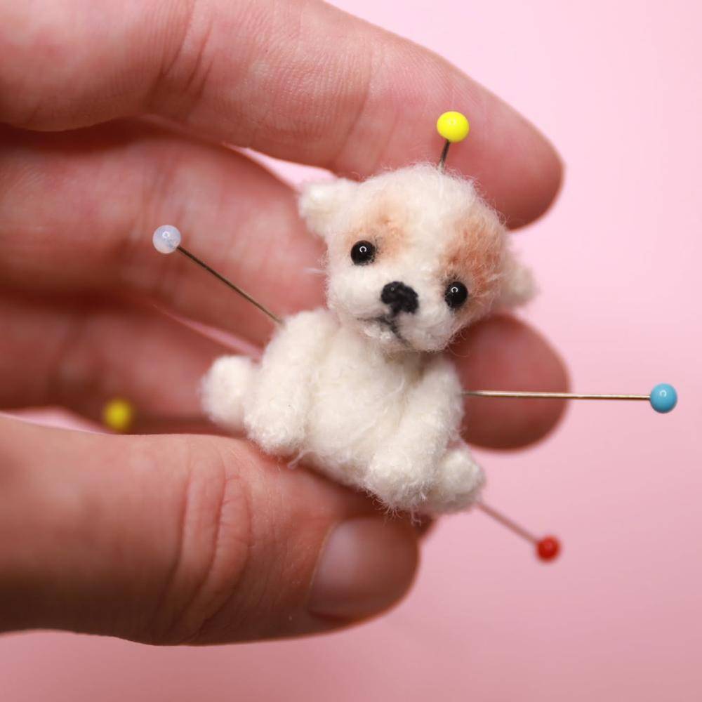 Tiny Needle-Felted Puppy Companion
