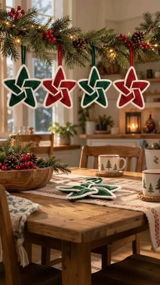 Twisted Star Crochet Christmas Ornament
