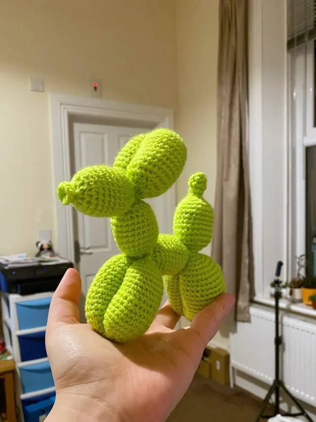 Vibrant Crochet Balloon Dog Amigurumi