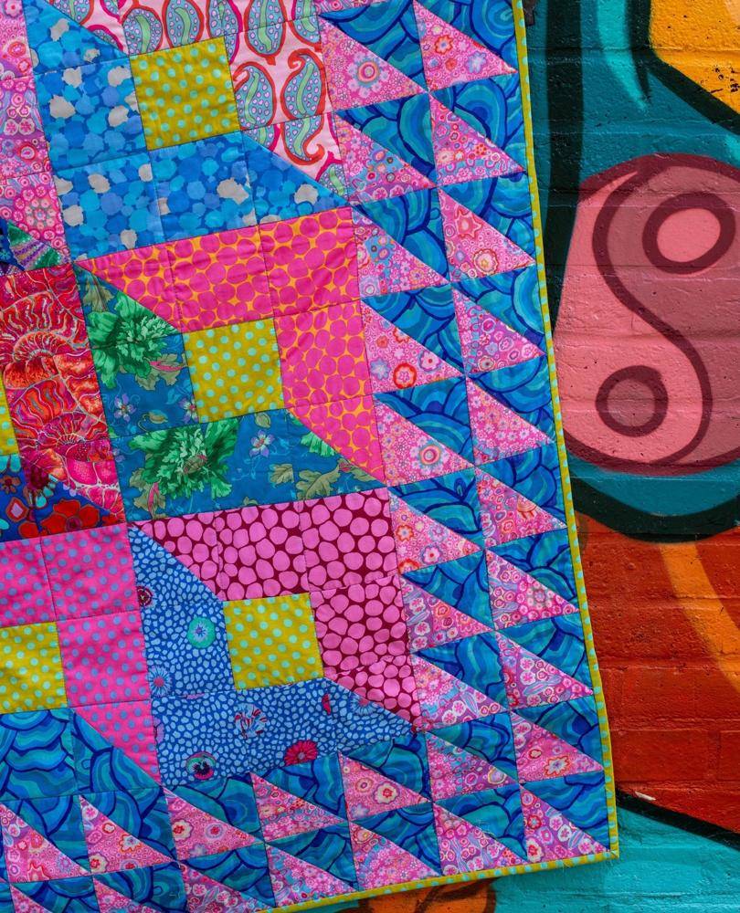 Vibrant Geometric Patchwork Quilt Project