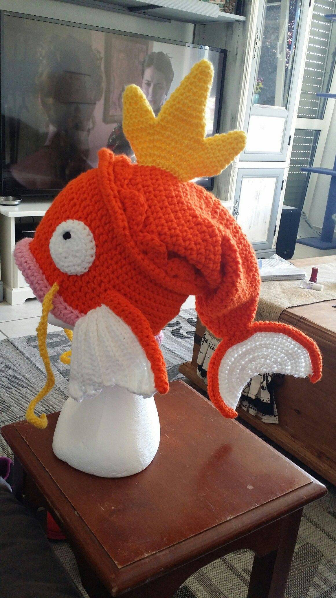 Vibrant Magikarp Crochet Hat Project