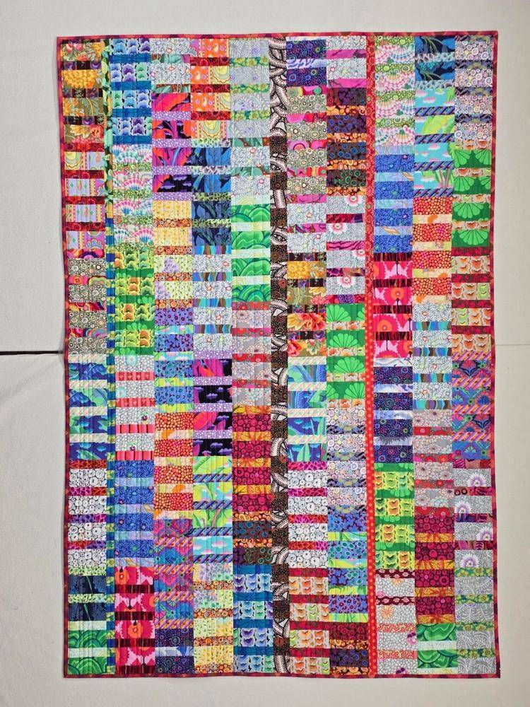 Vibrant Striped Patchwork Quilt Project
