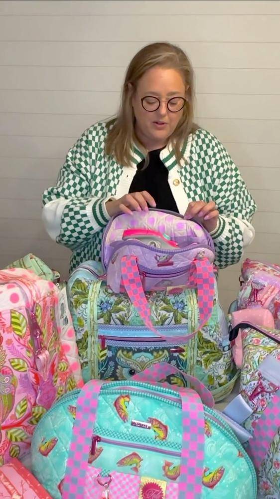 Vibrant Tula Pink Fabric Travel Bag Project