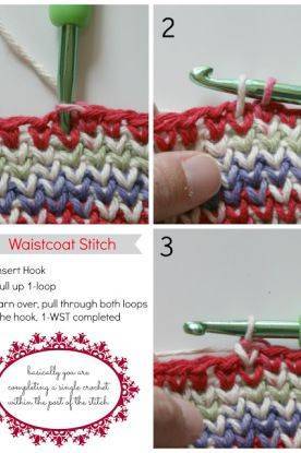 Waistcoat Stitch Crochet Tutorial