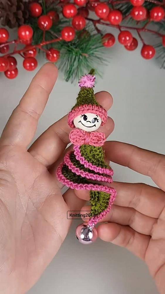 Whimsical Crochet Christmas Tree Ornament