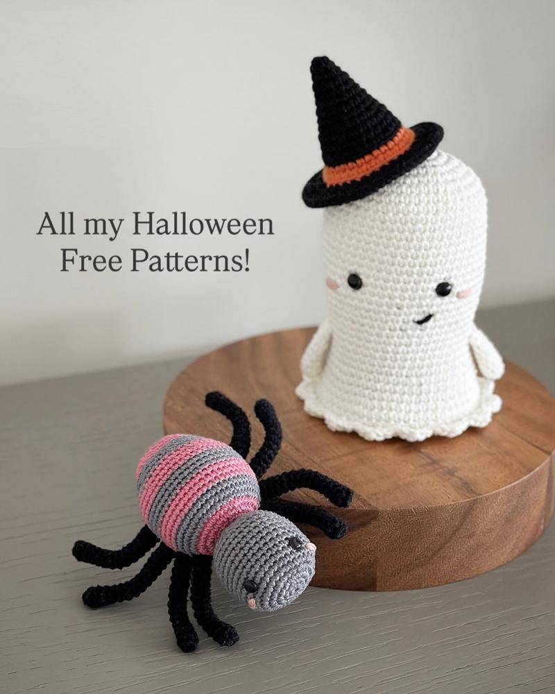 Whimsical Crochet Ghost and Spider Toys
