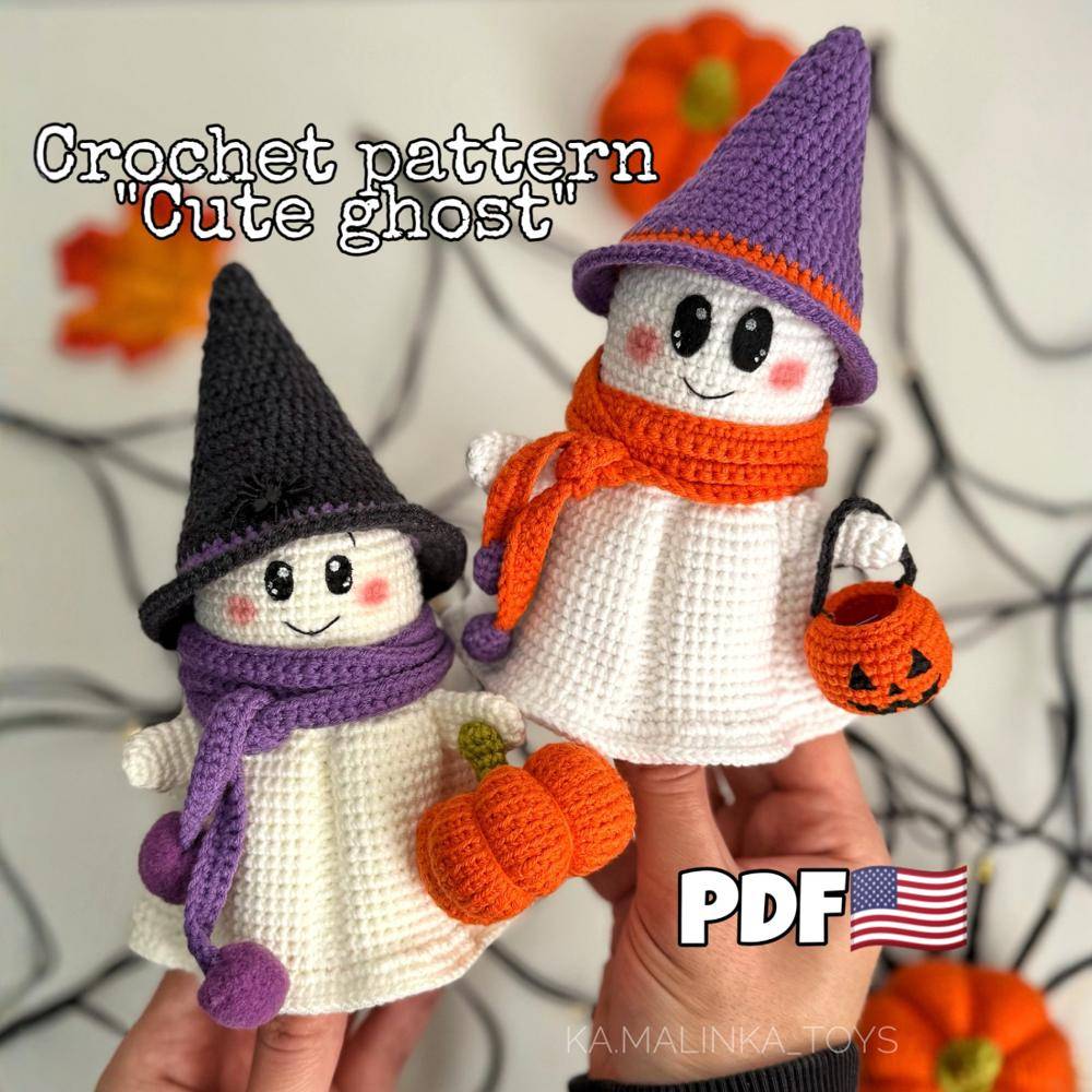 Whimsical Crochet Halloween Ghosts Pattern