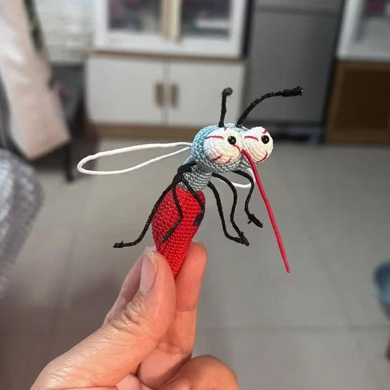 Whimsical Crochet Mosquito Applique