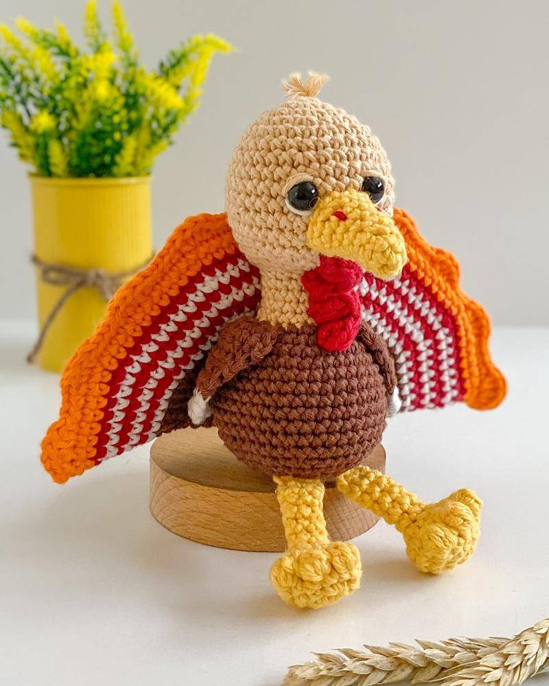 Whimsical Crochet Turkey Amigurumi