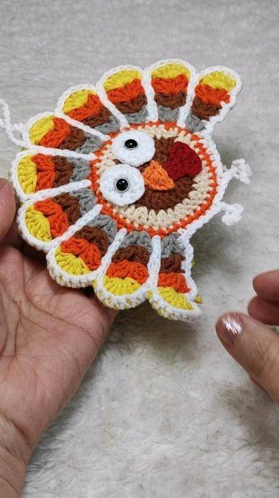Whimsical Crochet Turkey Applique Project