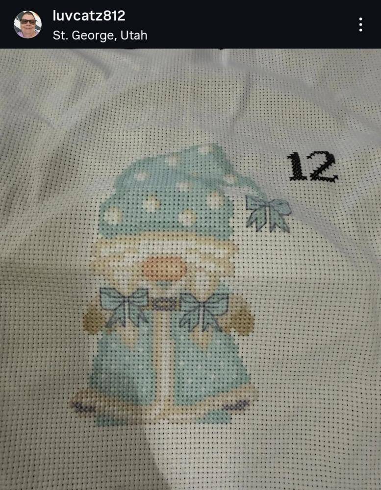 Whimsical Cross Stitch Gnome Pattern