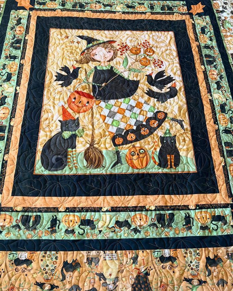 Whimsical Halloween Witch and Friends Quilt Pattern