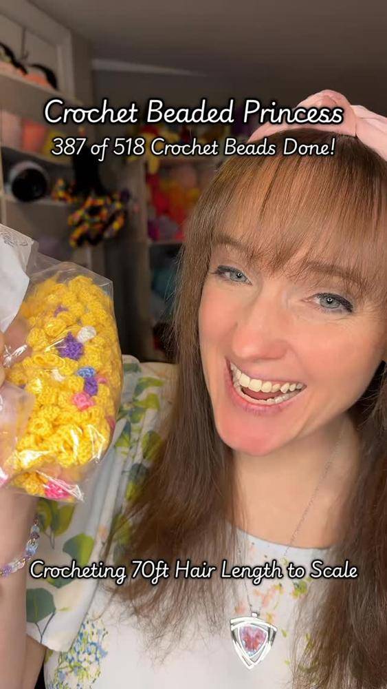 Yellow Crochet Beads for Princess Hair