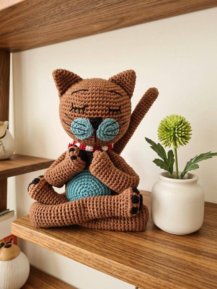 Zen Cat Amigurumi Crochet Toy